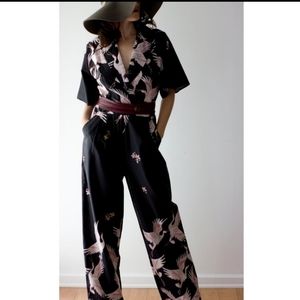 Kimono floral jumpsuit
